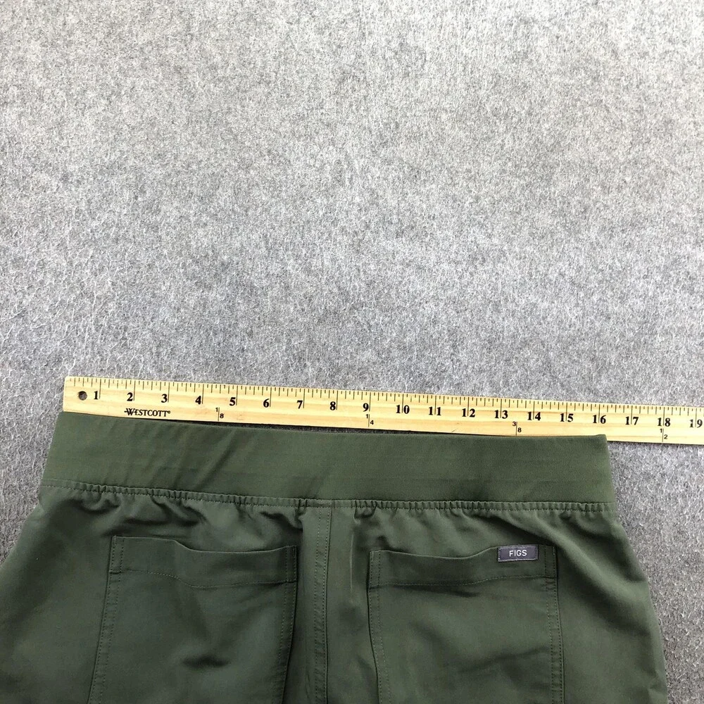 FIGS Scrub Pants Mens Large Green Straight Leg Drawstring Cargo Pockets Medical